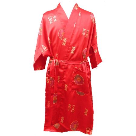 Kimono Chinois Enfant Rouge Bonheur