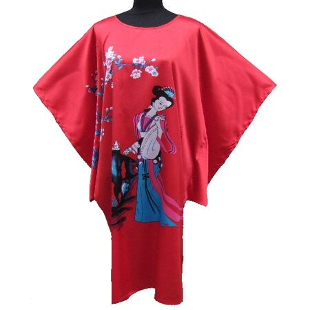 Kimono Robe Court Rouge Bonheur